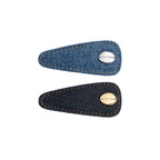 Cassia Denim Snap Clip - EVITA PERONI OFFICIAL