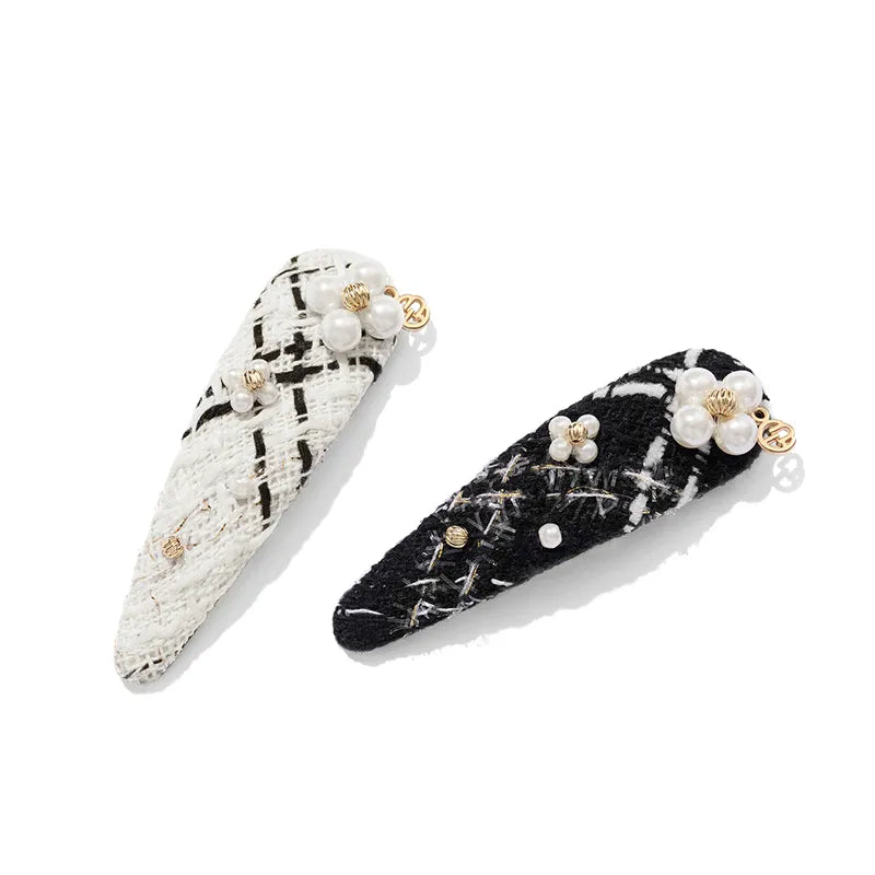 Adela Tweed Hair Snap Clip