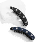 Eileen Crystal Velvet Banana Clip