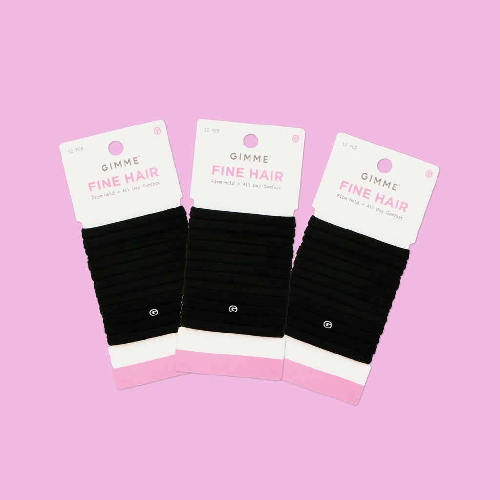 3-Pack Bounce Back Hair Ties For Fine or Thinner Hair
