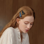 Cassia Denim Triangle Pelican Clip