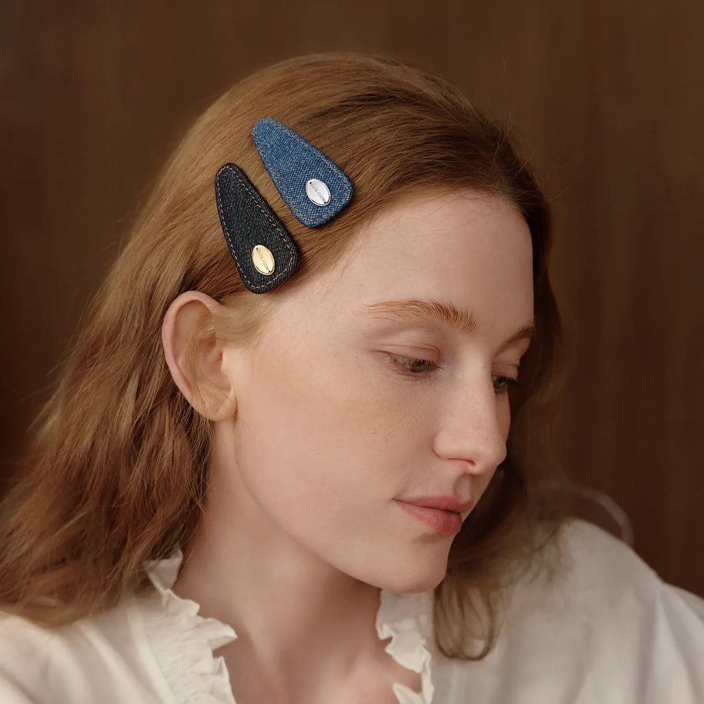 Cassia Denim Snap Clip