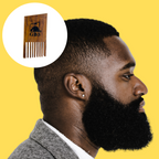 Beard Pick Comb GENTS Wooden Mini  – 3” x 1.5” Pocket Size Beard Comb for Men – Solid Wood Beard Detangler & Styling Pick for Thick or Curly Beards