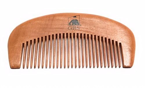 Comb 4" Inch Pocket Beard Comb – All Fine Tooth Wooden Comb for Mustache & Beard Grooming – Compact Styling Tool for Men GENTS