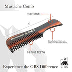 Comb 3" Handmade Mustache Comb – Fine Tooth Cellulose Acetate Pocket Comb for Beard & Hair Styling GENTS