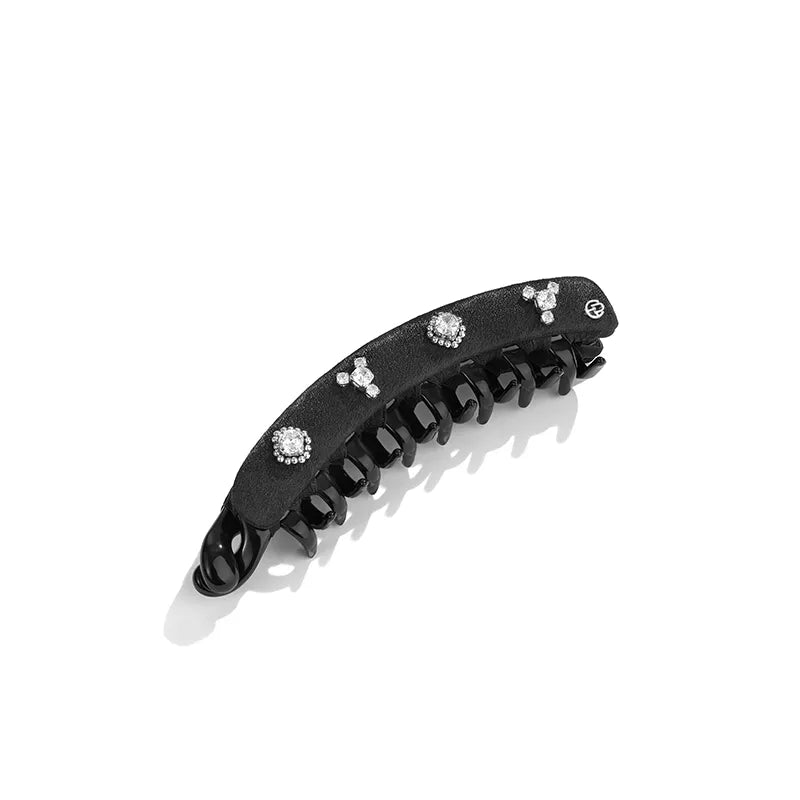 Eileen Crystal Velvet Banana Clip