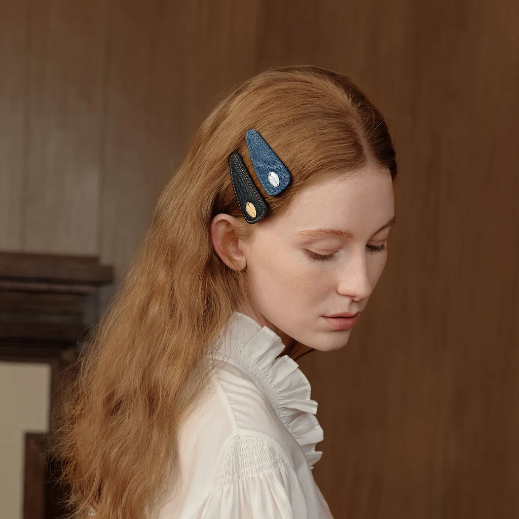 Cassia Denim Snap Clip