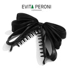 Trinity Ruffled Ribbon Bow Banana Clip