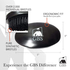 Beard Brush GENTS - Military Style Dual Bristle Beard and Hair Brush - Animal-free Vegan Bristles for Daily Grooming