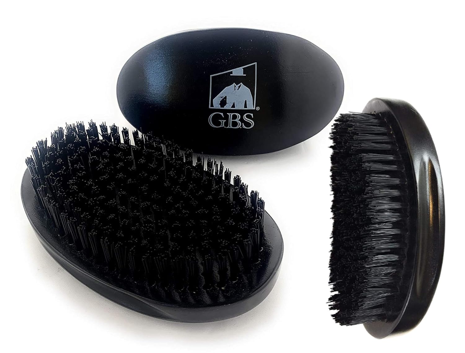 Beard Brush GENTS - Military Style Dual Bristle Beard and Hair Brush - Animal-free Vegan Bristles for Daily Grooming