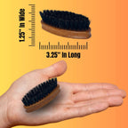 Beard Brush GENTS - Wood Mini Travel Beard Brush - 100% Boar Bristles