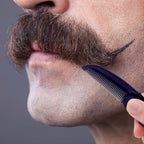 Comb GENTS - Folding Beard Comb for Men - Handmade Keychain Mustache Comb - Portable Pocket Travel Comb for Grooming & Combing Hair, Beards and Mustaches