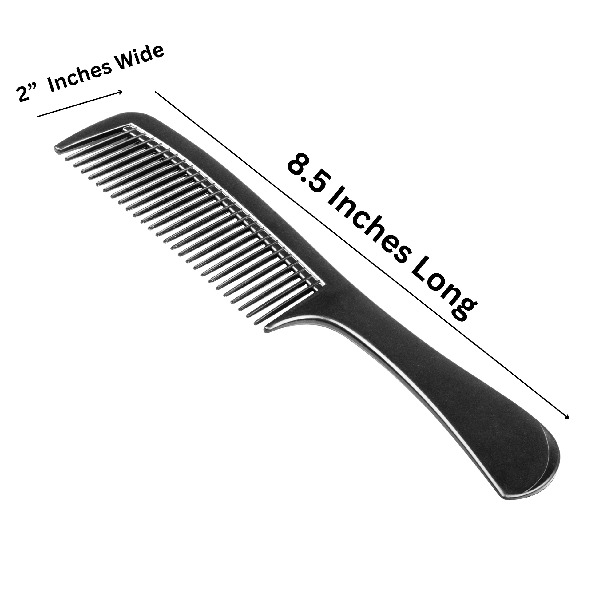 GENTS Plastic Detangler Comb 9"  Made in the USA