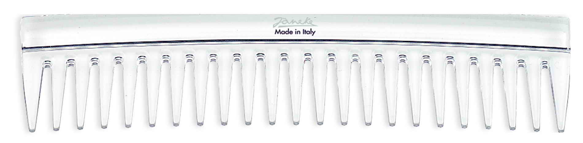 Janeke Clear Acrylic Comb - Wide Tooth 80853TRA