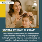 Comb PCT 5-Inch Pocket Hair Comb for Men & Women – Fine Tooth Tortoise Shell Comb for Hair Styling, Detangling & Grooming – Handmade Cellulose Acetate, Anti-Static & Durable GENTS