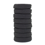 Dark grey 8 pack of Burlybands hair ties for thick hair