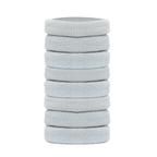 8 Pack of Light Grey Burlybands hair ties for thick hair
