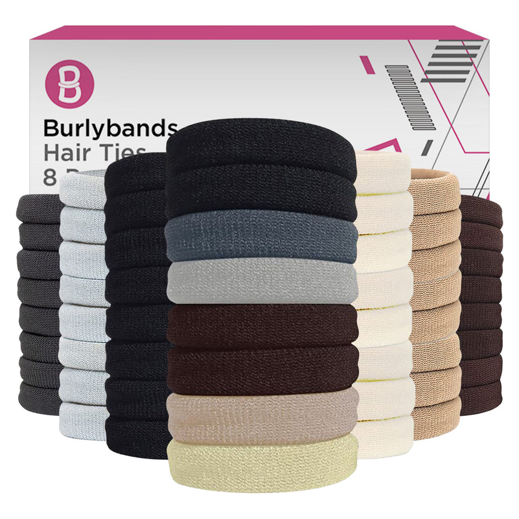 Burlybands Hair Ties for Thick Hair – 8 Pack