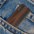 Comb PCT 5-Inch Pocket Hair Comb for Men & Women – Fine Tooth Tortoise Shell Comb for Hair Styling, Detangling & Grooming – Handmade Cellulose Acetate, Anti-Static & Durable GENTS