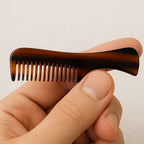 Comb 3" Handmade Mustache Comb – Fine Tooth Cellulose Acetate Pocket Comb for Beard & Hair Styling GENTS