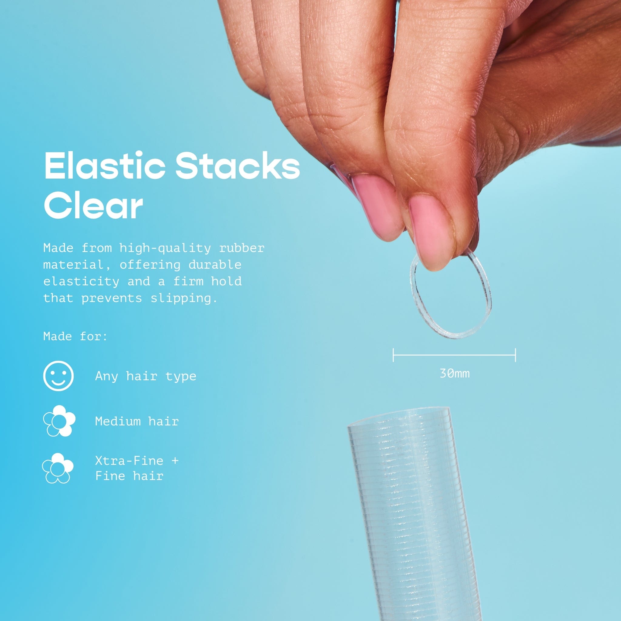 Peel-Apart Elastic Hair Ties For Most Hair Types