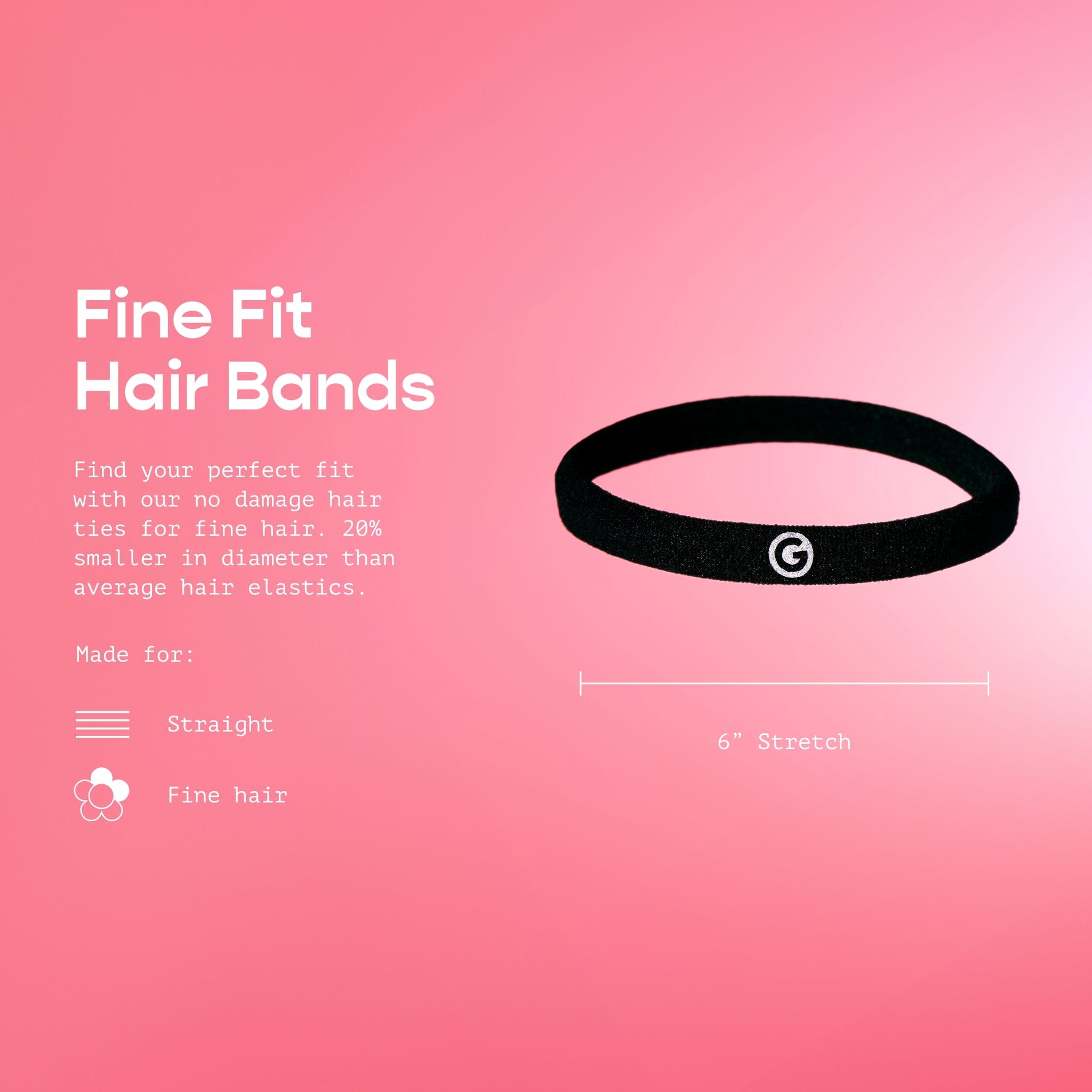 3-Pack Bounce Back Hair Ties For Fine or Thinner Hair