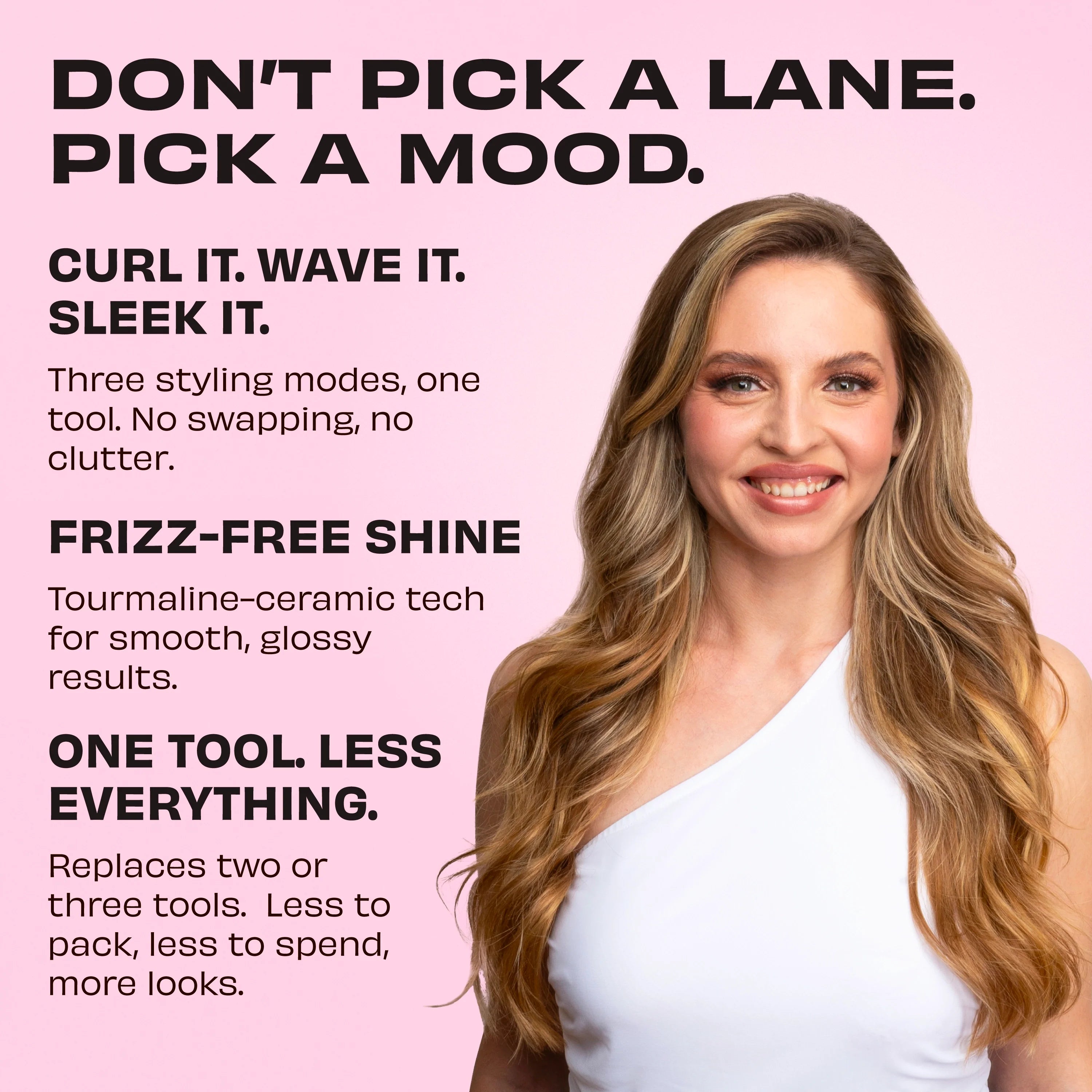 Bounce Bae 2-in-1 Curling Straightener