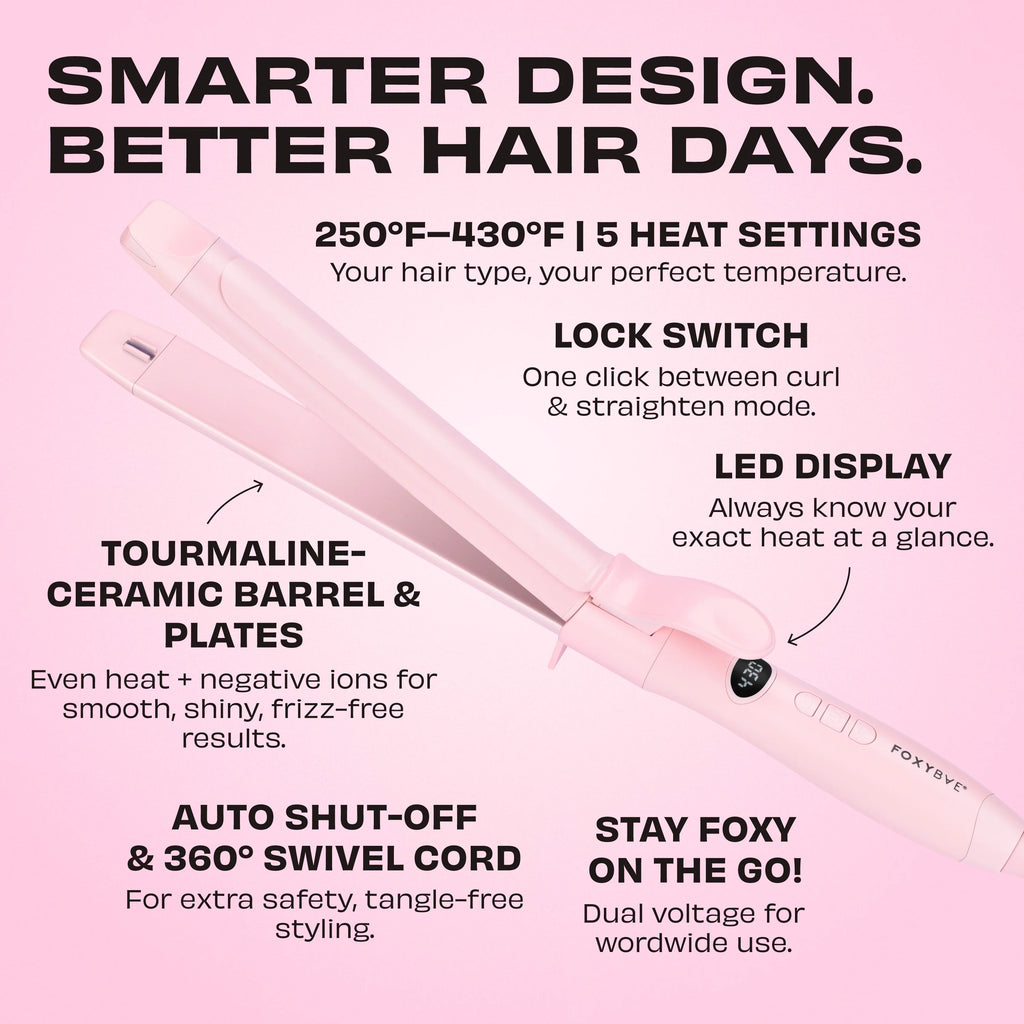 Bounce Bae 2-in-1 Curling Straightener