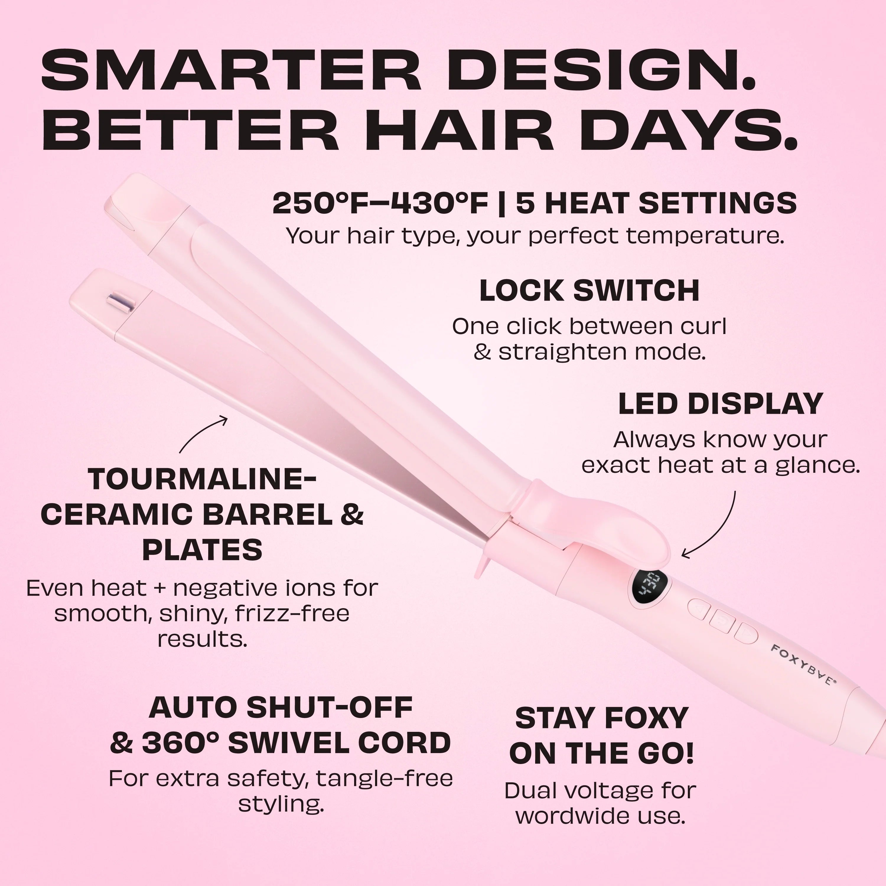 Bounce Bae 2-in-1 Curling Straightener
