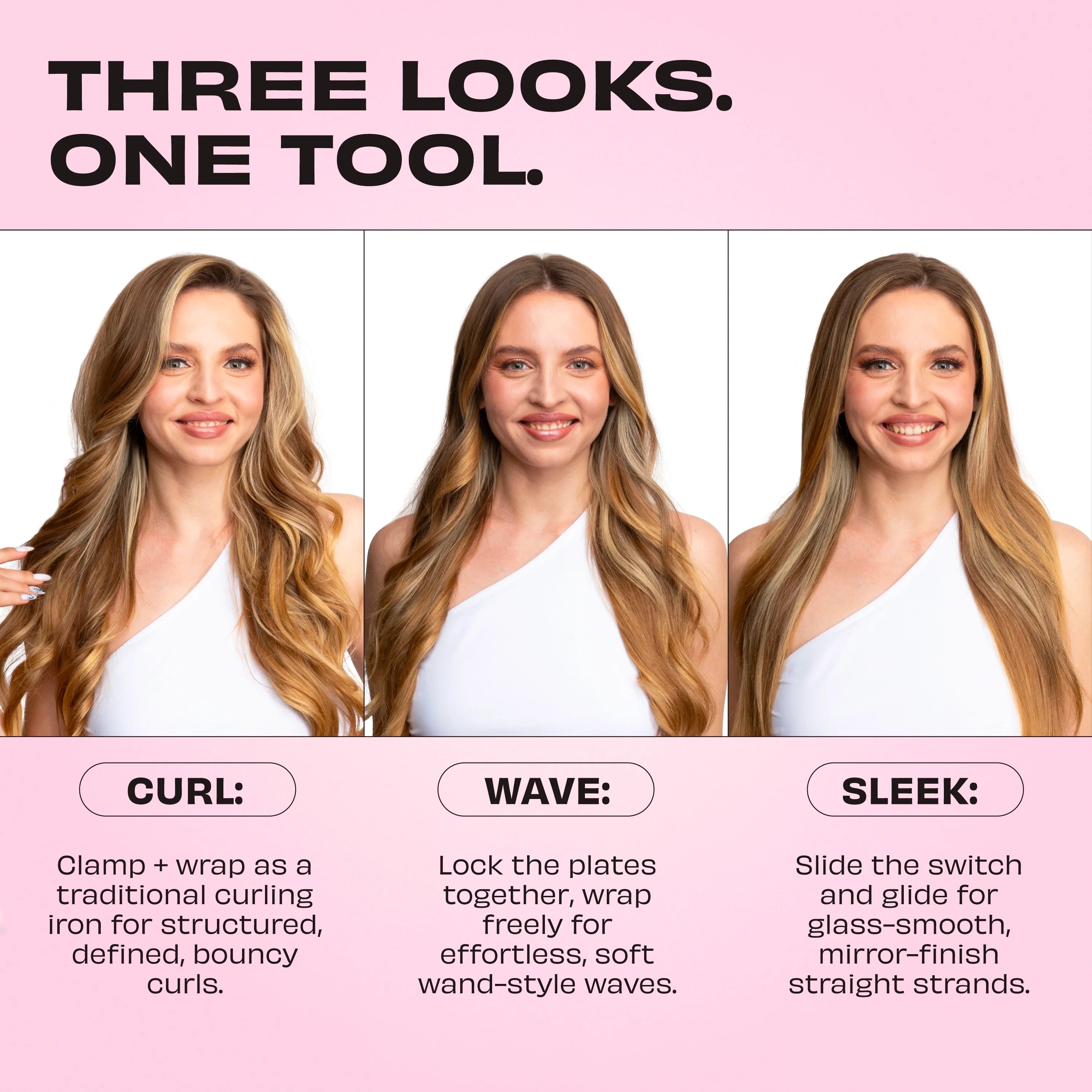 Bounce Bae 2-in-1 Curling Straightener