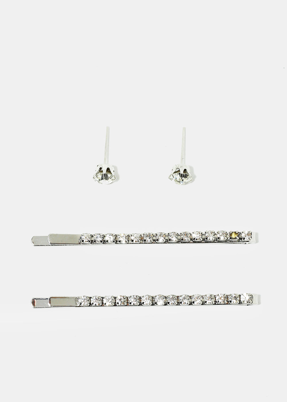 Classic Hair Clip & Earrings Set Silver HAIR - Shop Miss A