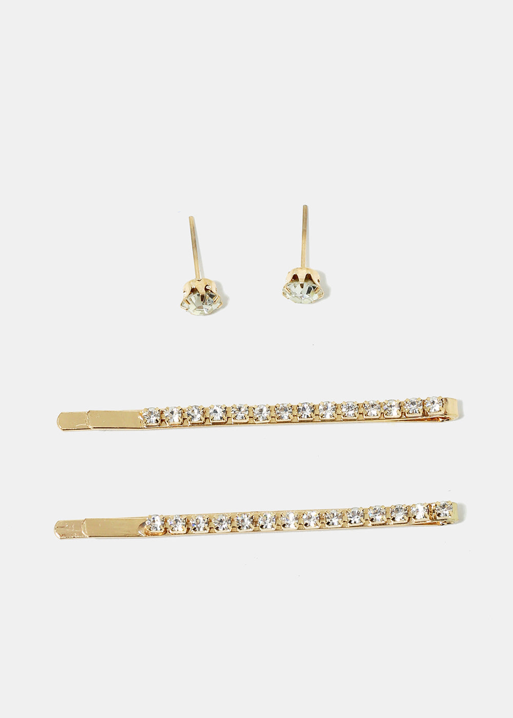 Classic Hair Clip & Earrings Set Gold HAIR - Shop Miss A