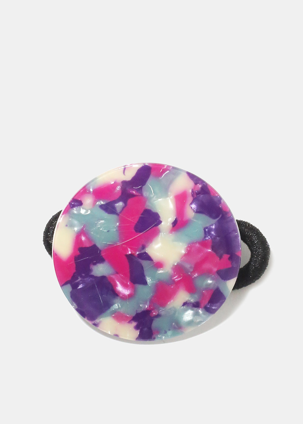 Acrylic Circle Hair Tie Purple HAIR - Shop Miss A
