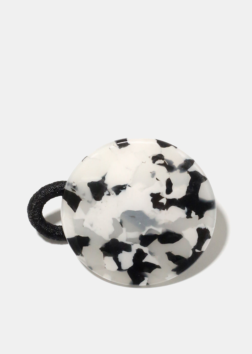 Acrylic Circle Hair Tie Black HAIR - Shop Miss A