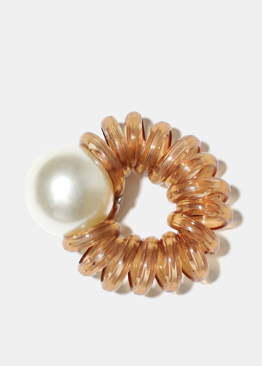Spiral Hair Tie with Pearl Brown HAIR - Shop Miss A