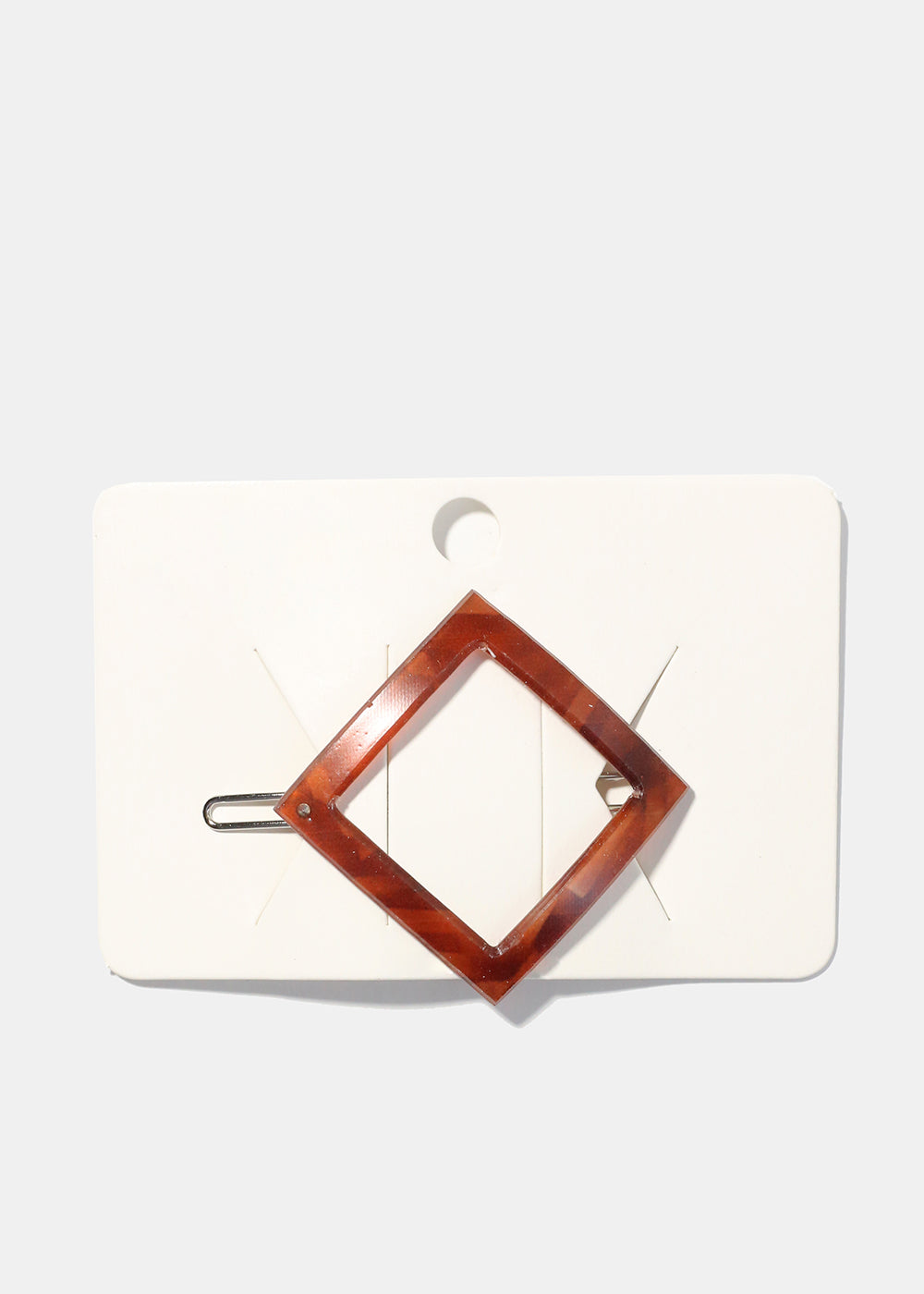 Diamond Shape Hair Clip Brown HAIR - Shop Miss A