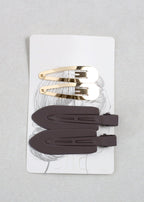2 Pair Hair Clips Brown HAIR - Shop Miss A