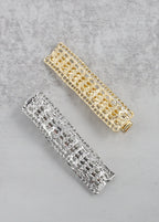 Textured Wavy Rectangular Hair Clip