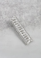 Textured Wavy Rectangular Hair Clip Silver HAIR - Shop Miss A