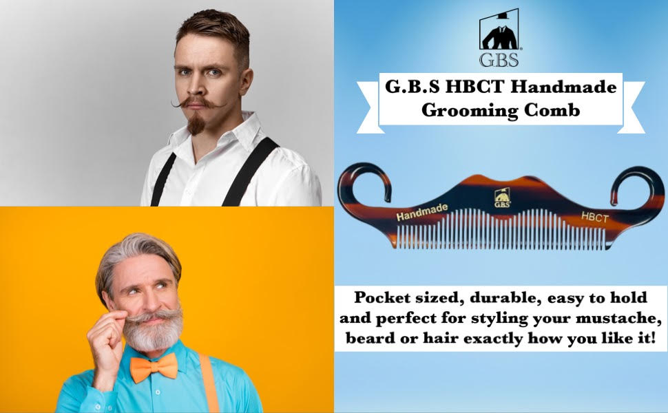 Handmade Acetate Tortoise Comb For Beard & Head HBCT