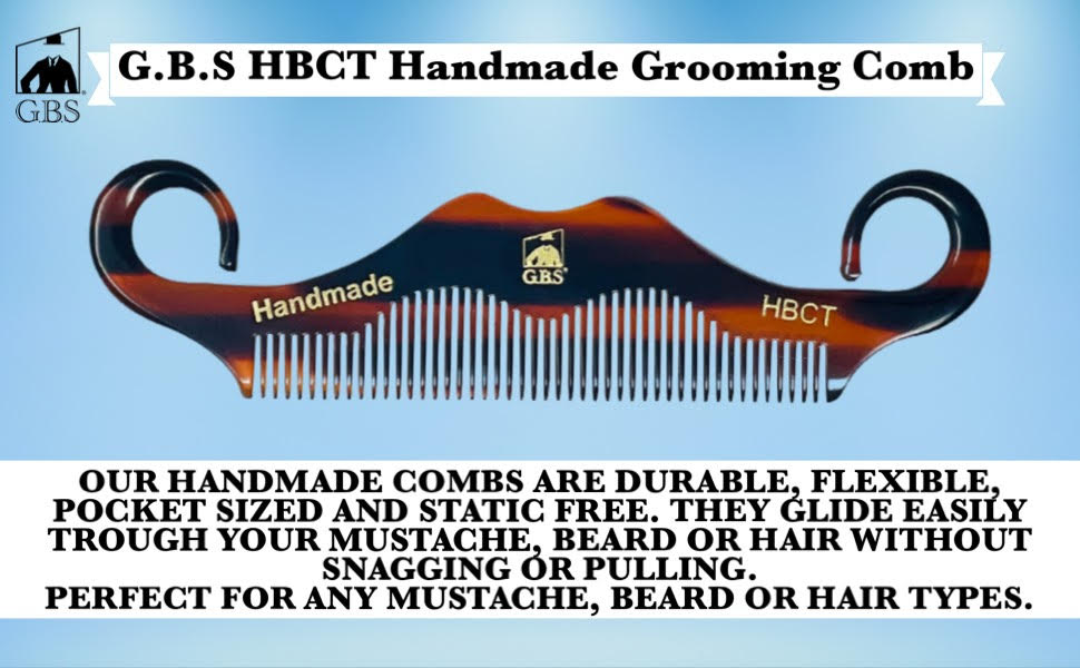 Handmade Acetate Tortoise Comb For Beard & Head HBCT