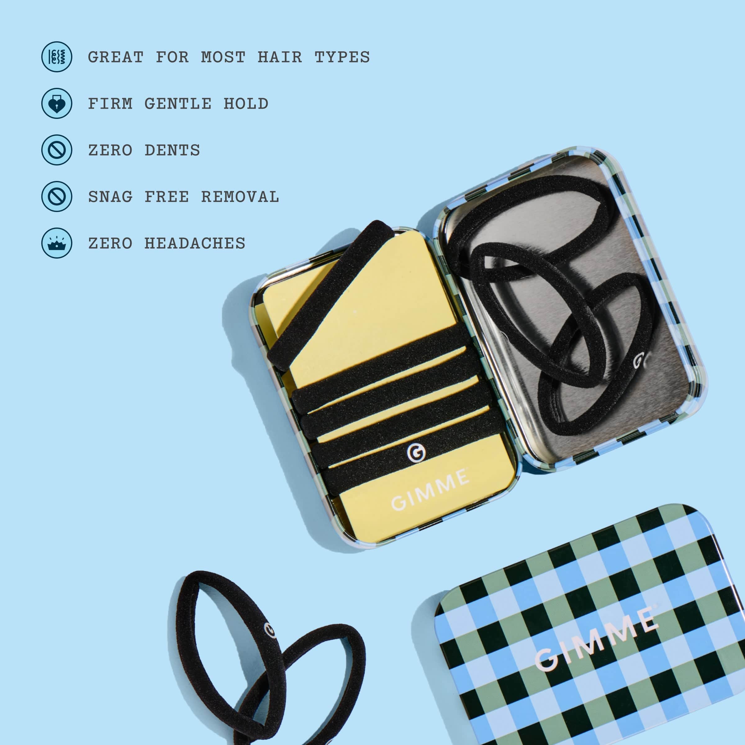 Fresh Tracks Tin with Hair Ties For Most Hair Types