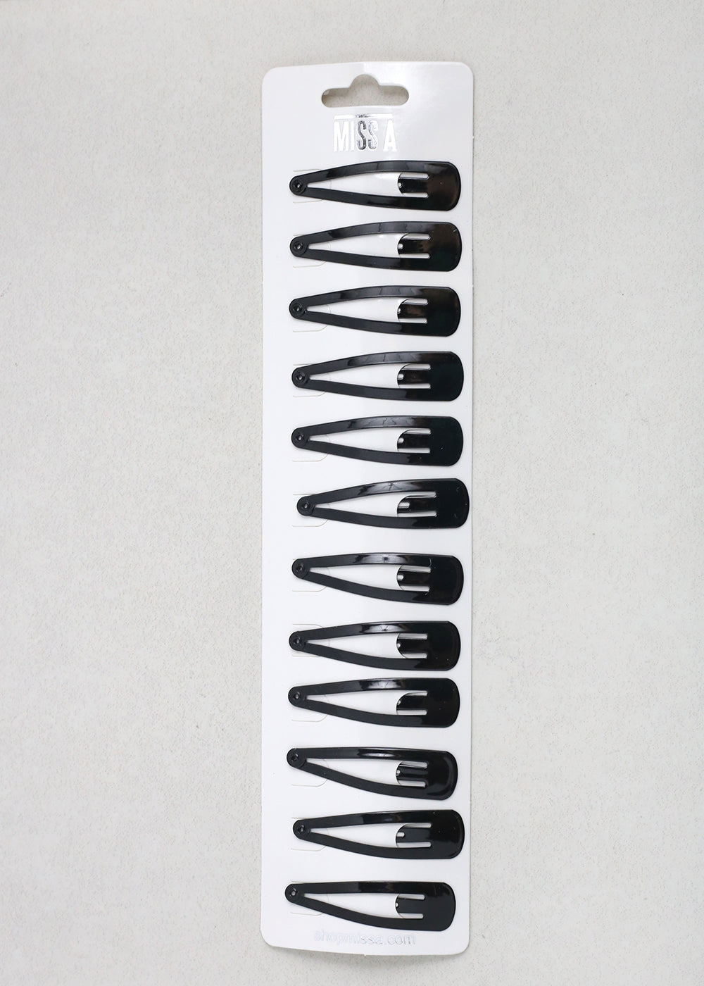 12 PCS Black Snap Hair Clips