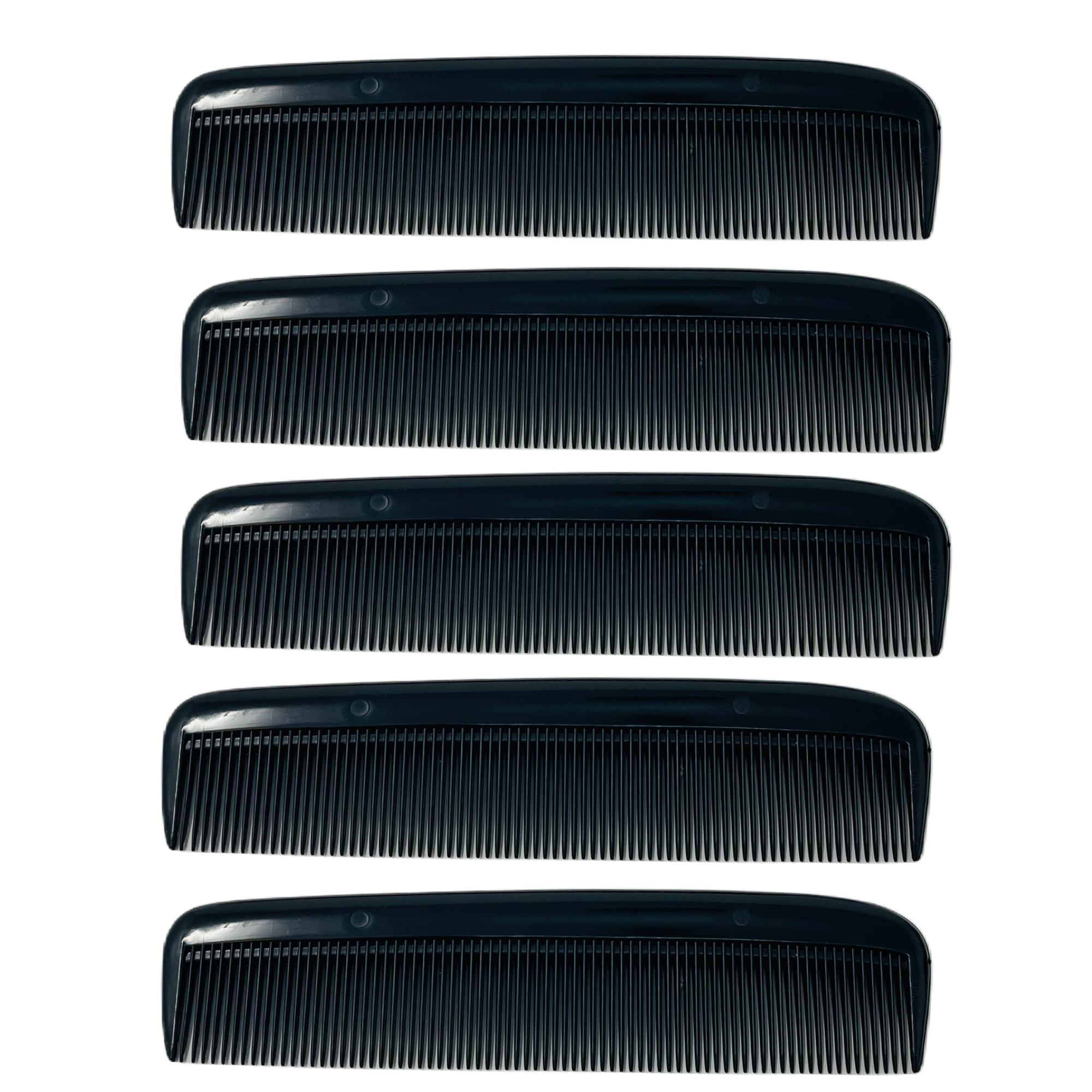Comb 5" Unbreakable Black Pocket Combs 5 PACK durable Made USA Course Fine or All Fine GENTS