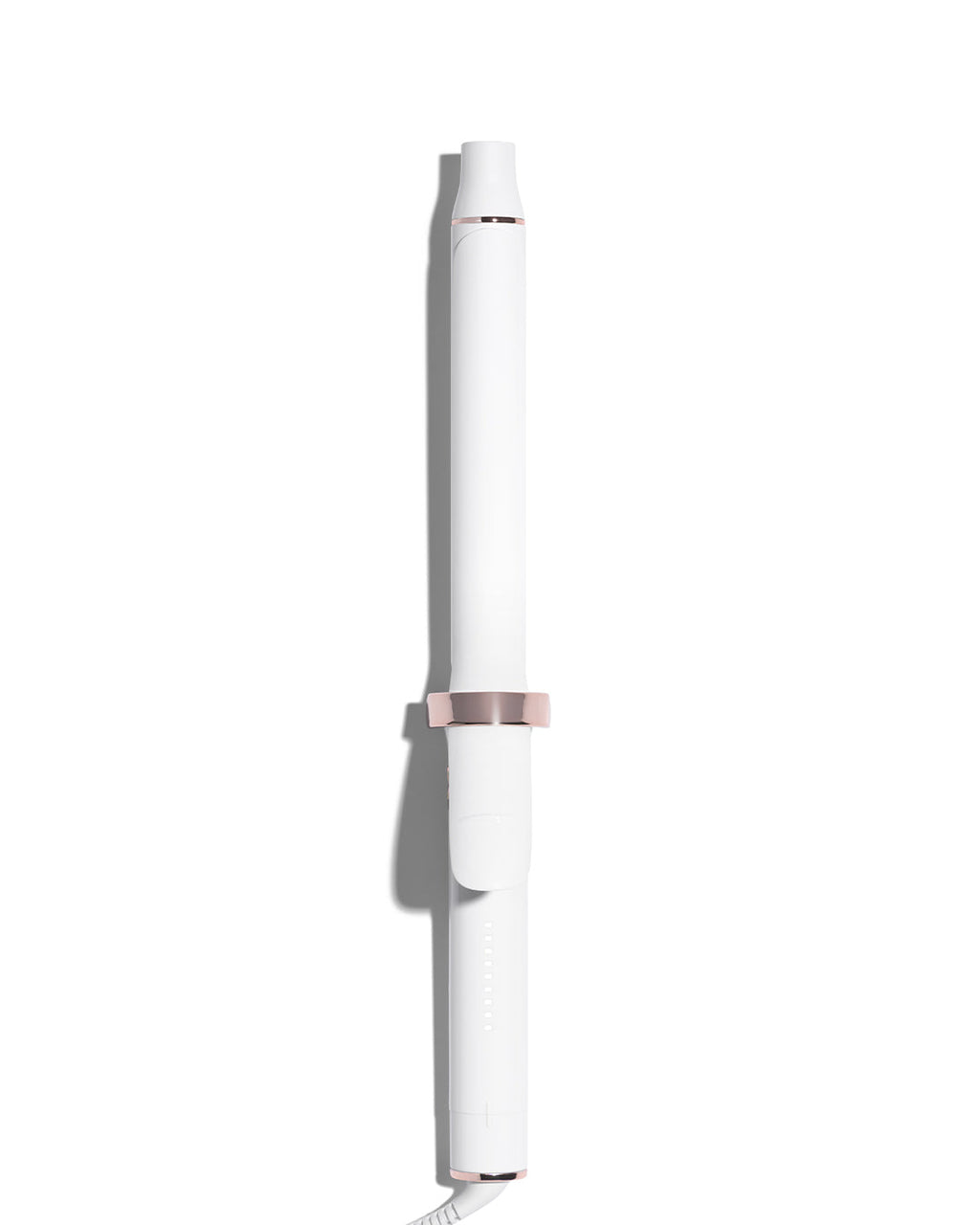White hair curling iron on a white background