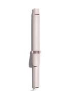 Pink hair curling iron on a white background  