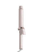 Pink hair curling iron on a white background  