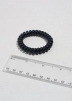 Black Spiral Hair Ties - 6 Pack