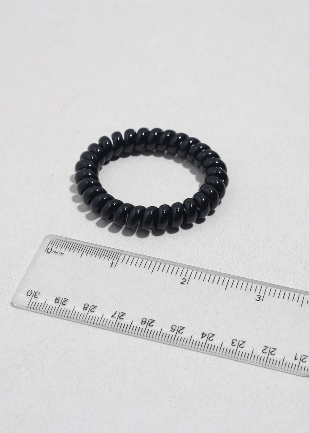 Black Spiral Hair Ties - 6 Pack