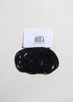 Black Spiral Hair Ties - 24 PCS